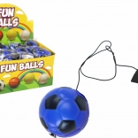 Jojo stílusú gumis focilabda, 6 cm, kék