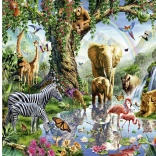 Peinture diamant La vie dans la jungle 30x40 cm