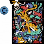 Tiger Puzzle with 3D Glasses, 50 Pieces