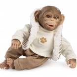 Scimmietta realistica bebè con corpo morbido 32 cm