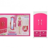 Glorie wardrobe with mirror for dolls