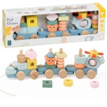 Wooden Pull-Along Train Ocean CLASSIC WORLD – Montessori Stacking Toy