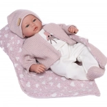Realistic baby doll with sounds and soft cloth body 46 cm