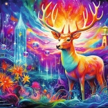 1000-Piece Puzzle – Mystic Deer DreamScapes