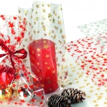 Transparent Cellophane Bag Star 25x40 cm