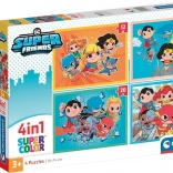 Puzzle 4 in 1 DC Super Friends Super Color