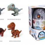 Dinosaure dans un œuf avec effets lumineux et sonores – kit de construction