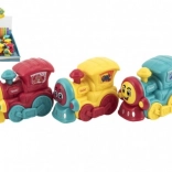 Plastic push-and-go engine 8 cm for little ones – 3 colors
