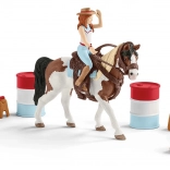 Schleich Horse Club Western Riding Set Hannah – Barrel Racing Set