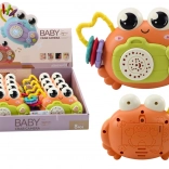 Interaktív rák csörgővel és projektorral, narancssárga