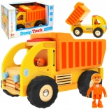Wooden Dump Truck with Movable Bed for Children