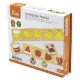 Houten educatief spel Kleuren en vormen sorteren en matchen