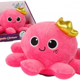 Pink plush octopus toy with lights and sounds