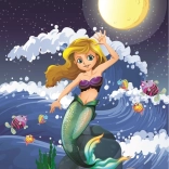 Moonlit Mermaid Puzzle 50 Pieces