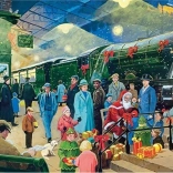 Clementoni panoramic puzzle Christmas collection: Santa, 1000 pieces