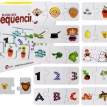 Educational sequencing puzzles – 10 sets for learning numbers, letters, and life cycles