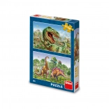 Puzzle DINO Dinosaur Duel 2×48 pieces