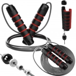 Adjustable steel jump rope with bearings and foam handles 3 m