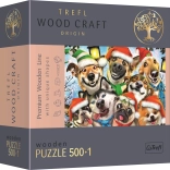 Wooden Puzzle Christmas Dogs 501 Pieces