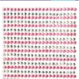 Adhesive gems pink and silver 525 pcs