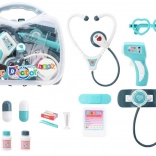 Dokterset voor kleine arts in koffertje Licht en geluid blauw