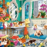 Puzzle Crazy Bath of Pets 100 pieces CASTORLAND