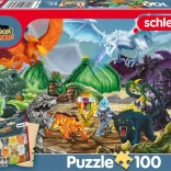 Puzzle Eldrador: Battle for the Super Crystal 100 Pieces with Figurine