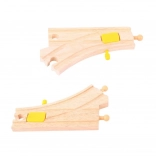 Wooden Switching Track for Train Sets Bigjigs Rail 2 Pcs