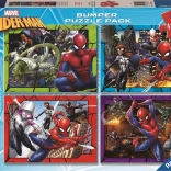 Puzzle Spiderman 4x100 pieces