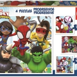 Puzzle Spidey and His Amazing Friends 4-in-1