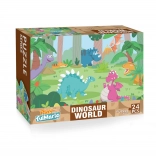 kids' dinosaur puzzles 24 pieces 50 × 34 cm