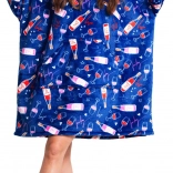 Cozy Noxxiez warm TV hooded blanket – burgundy