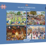 GIBSONS Puzzle Village Festivities 4x500 pieces