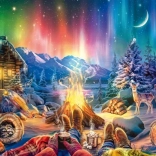Puzzle Romance by the Fire under the Stars 1000 pieces SCHMIDT