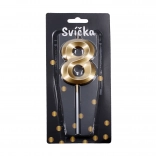 Partykaars cijfer acht goud