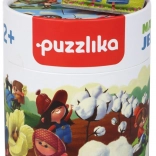 Puzzlika Jeans Production – educational story puzzle for children, 15 pieces
