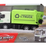 Camion dei rifiuti a retrocarica in metallo e plastica