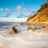 Diamantové malování Skalnatá pláž 30x40cm