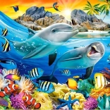 100-Piece Puzzle: Dolphins in the Tropics