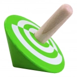 Wooden spinning top green DETOA