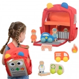 MASTERKIDZ Rescue Center in a Backpack – Wooden Play Set