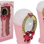 Magic pink microphone with mirror and lights, USB
