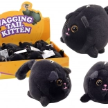 Plüss Macska Stretch Jumping Mascot Fekete