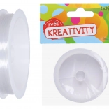 Transparentní silonové lanko na korálky 0,3 mm, 55 m