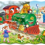 Puzzle 30 pieces green locomotive