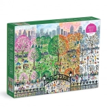 Galison puzzle Dog Park in Four Seasons 1000 pieces