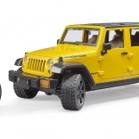 Bruder Jeep Wrangler Rubicon avec cycliste et vélo