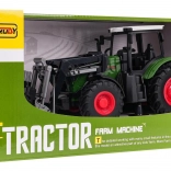 Grøn traktor med grab
