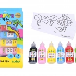 Farby na sklo s trblietkami 5+1