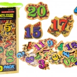 Magnetic Wooden Numbers with Pictures 20 pcs